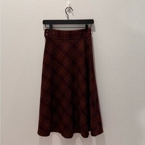 Plaid A-Line Skirt